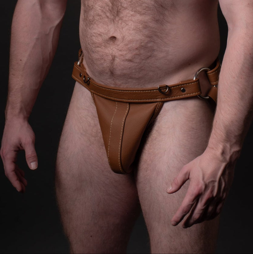 Large Pouch Leather Jockstrap