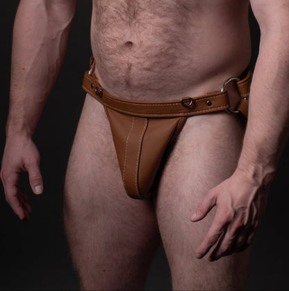 Large Pouch Leather Jockstrap