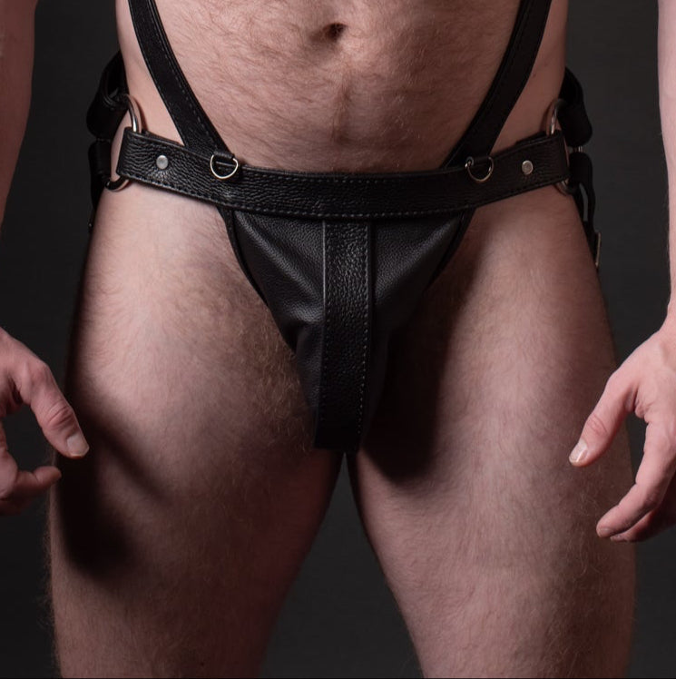 Large Pouch Leather Jockstrap