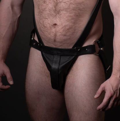 Large Pouch Leather Jockstrap