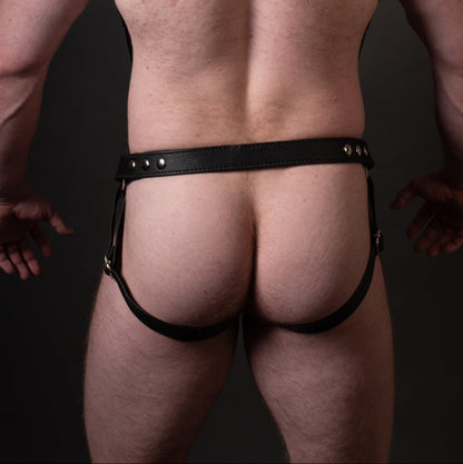 Large Pouch Leather Jockstrap