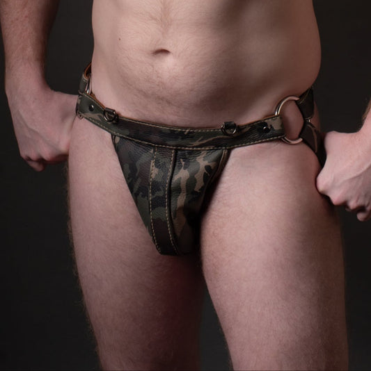 Large Pouch Leather Jockstrap