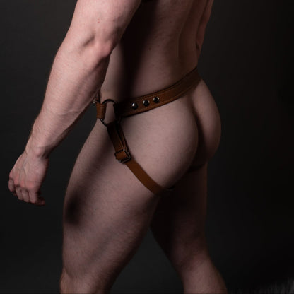 Large Pouch Leather Jockstrap
