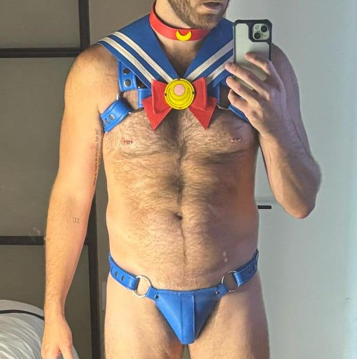 Custom Leather Costume (Blue Seaman)